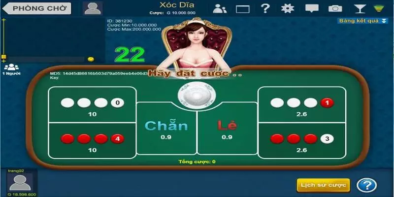 Tỷ lệ trả thưởng xóc đĩa